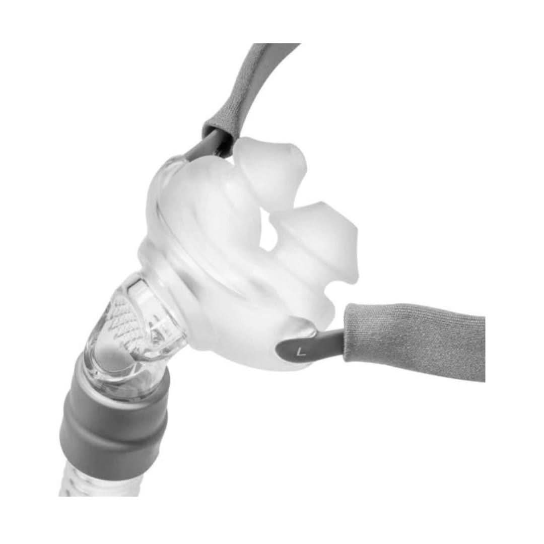 Rio II Nasal Pillow CPAP Mask With Headgear is design be quiet, lightweight, and allows for exceptional freedom of movement, making it ideal for active sleepers and frequent travelers.
