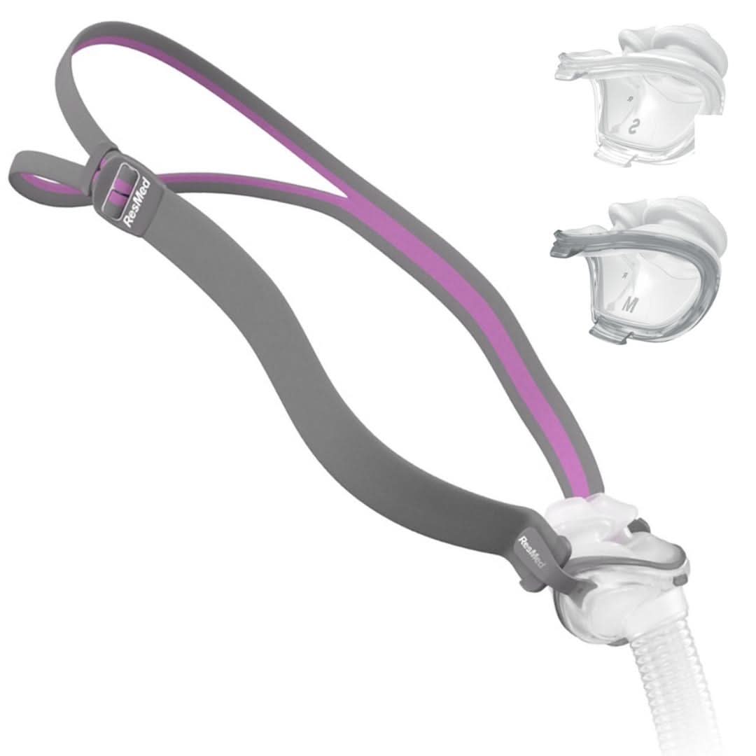 The ResMed AirFit P10 for Her was desiged with women in mind to contour to their unique facial features. It features a dual-wall design that gently delivers pressurized air through the nose for successful CPAP therapy. The P10 for Her has a cushion that provides a strong and secure seal. This mask has all the same benefits of the original AirFit P10 with a few more features geared towards women.