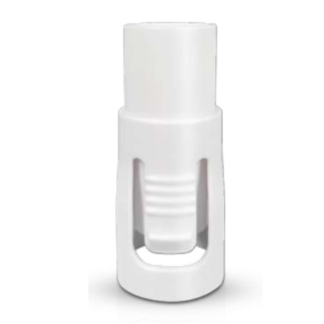AirMini Connector for Universal Tubing and Mask, compatible with ResMed AirMini CPAP machine, shown with standard non-heated CPAP tubing and mask.
