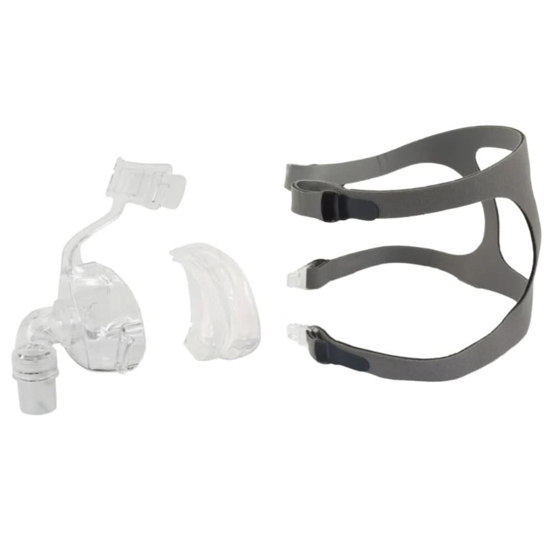 The Roscoe Medical DreamEasy Nasal CPAP Mask with Comfort Cushion is extremely lightweight and comes complete with headgear. This mask is similar to ResMed N20 nasal mask