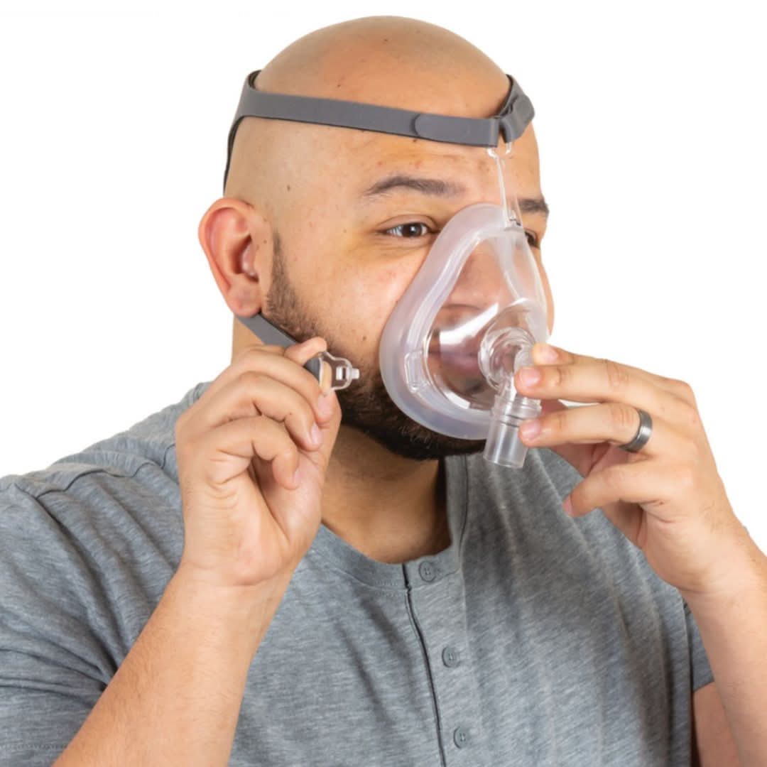 The DreamEasy 2 Full Face CPAP Mask provides a superior seal with its removable Comfort Cushion that conforms to the facial contours around the nose and mouth. Compatible to ResMed full face mask and other major brands.