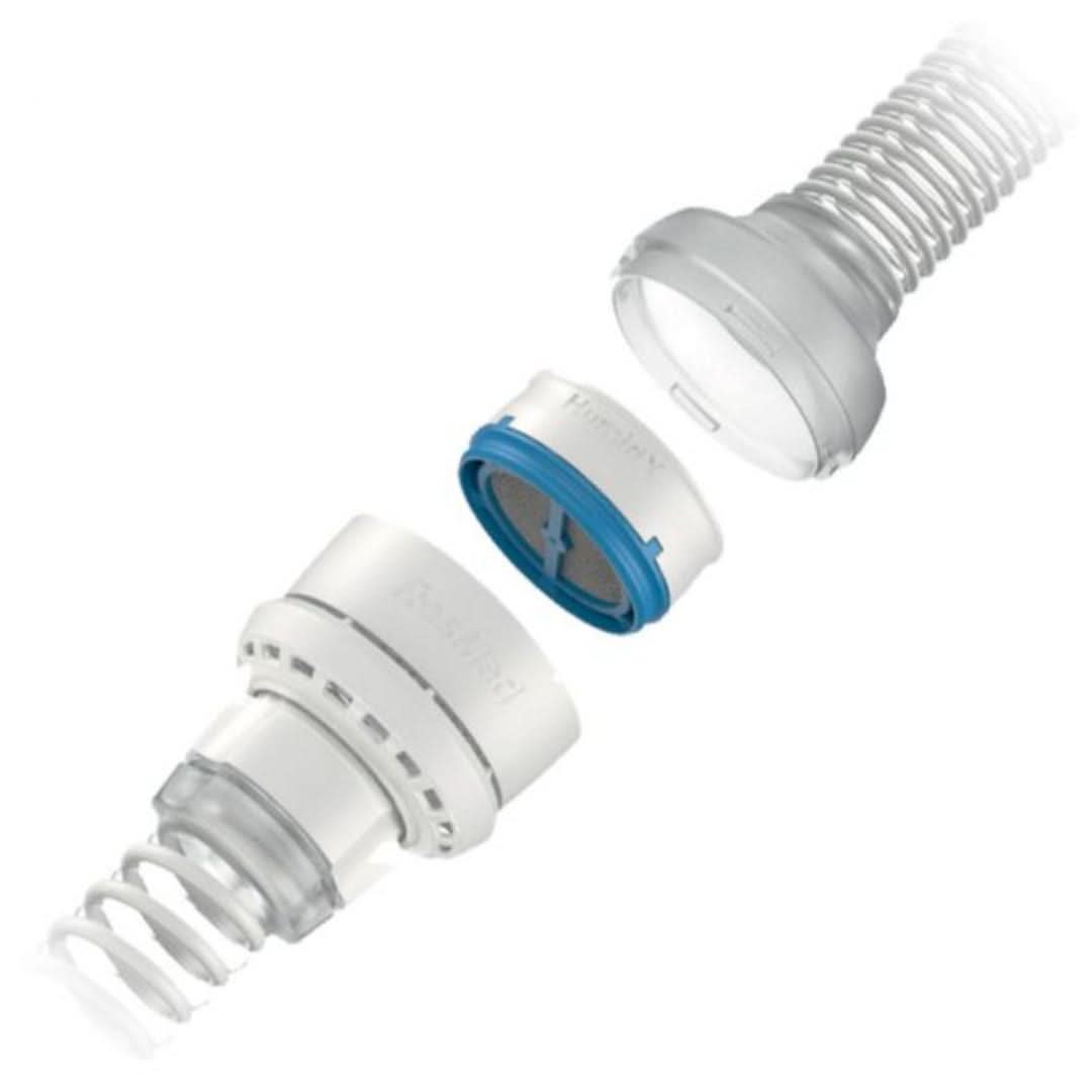 HumidX is a small heat and moisture exchanger (HME) that is designed to provide comfortable and effective humidification for Airmini CPAP.