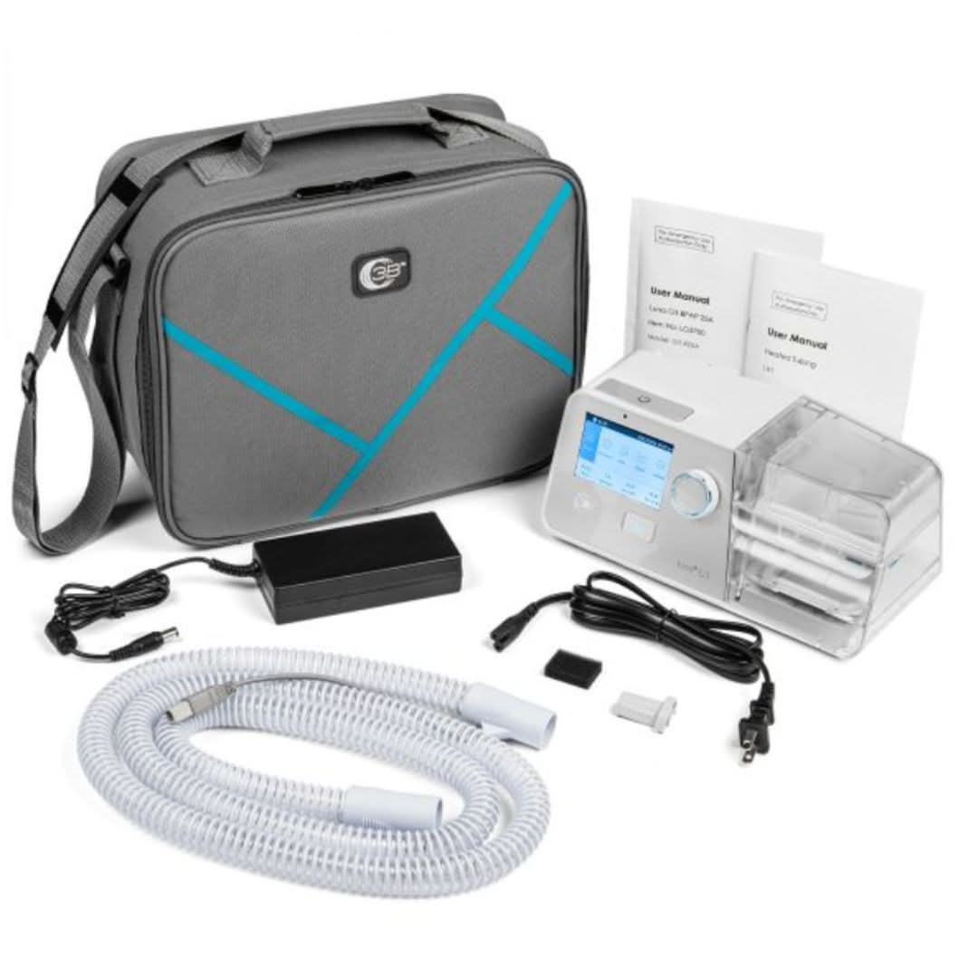 The Luna G3 BiPAP 25A is loaded with features to make your bilevel therapy comfortable and successful night after night. With a small footprint and modern design, the Luna G3 offers a built in humidifier, RESlex Exhalation Relief for a more natural breathing experience, and auto bilevel therapy that monitors your breathing throughout the night for a premium sleep therapy experience.