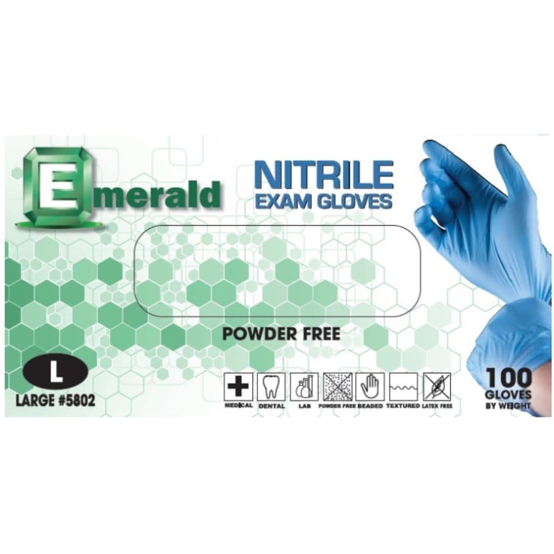 Nitrile Powder-Free Exam glove for dental and medical offices or multipurpose use. Free shipping and delivery are available. We are located in New Jersey.