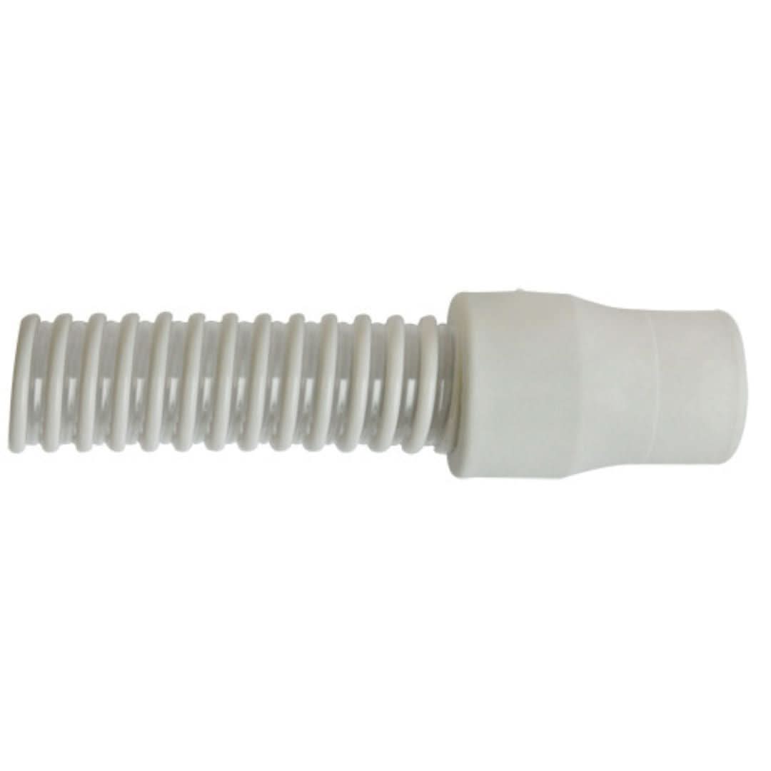  Close-up image of TUB004, a flexible, 4-foot CPAP tubing designed for sleep therapy, showcasing its durable construction and secure connectors.