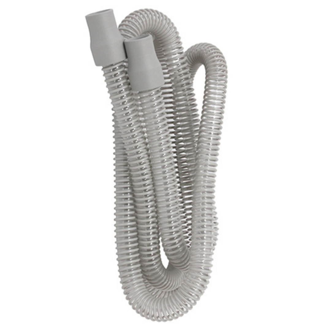 Image of TUB008, a flexible, 8-foot CPAP tubing designed for sleep therapy, featuring durable construction and secure connectors.