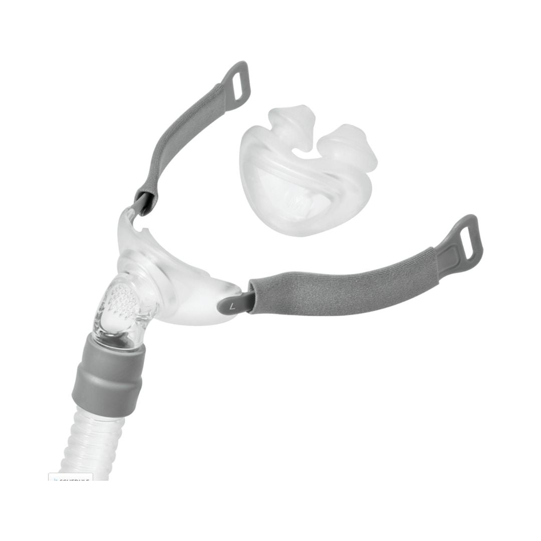 Rio II Nasal Pillow CPAP Mask With Headgear is design be quiet, lightweight, and allows for exceptional freedom of movement, making it ideal for active sleepers and frequent travelers.