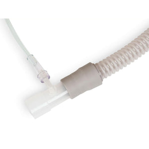 Sunset Healthcare Oxygen Enrichment Adapter - Compact and lightweight with 22mm connector port and 6mm barbed rotating stem. Easily connects CPAP machine and tube for supplemental oxygen.