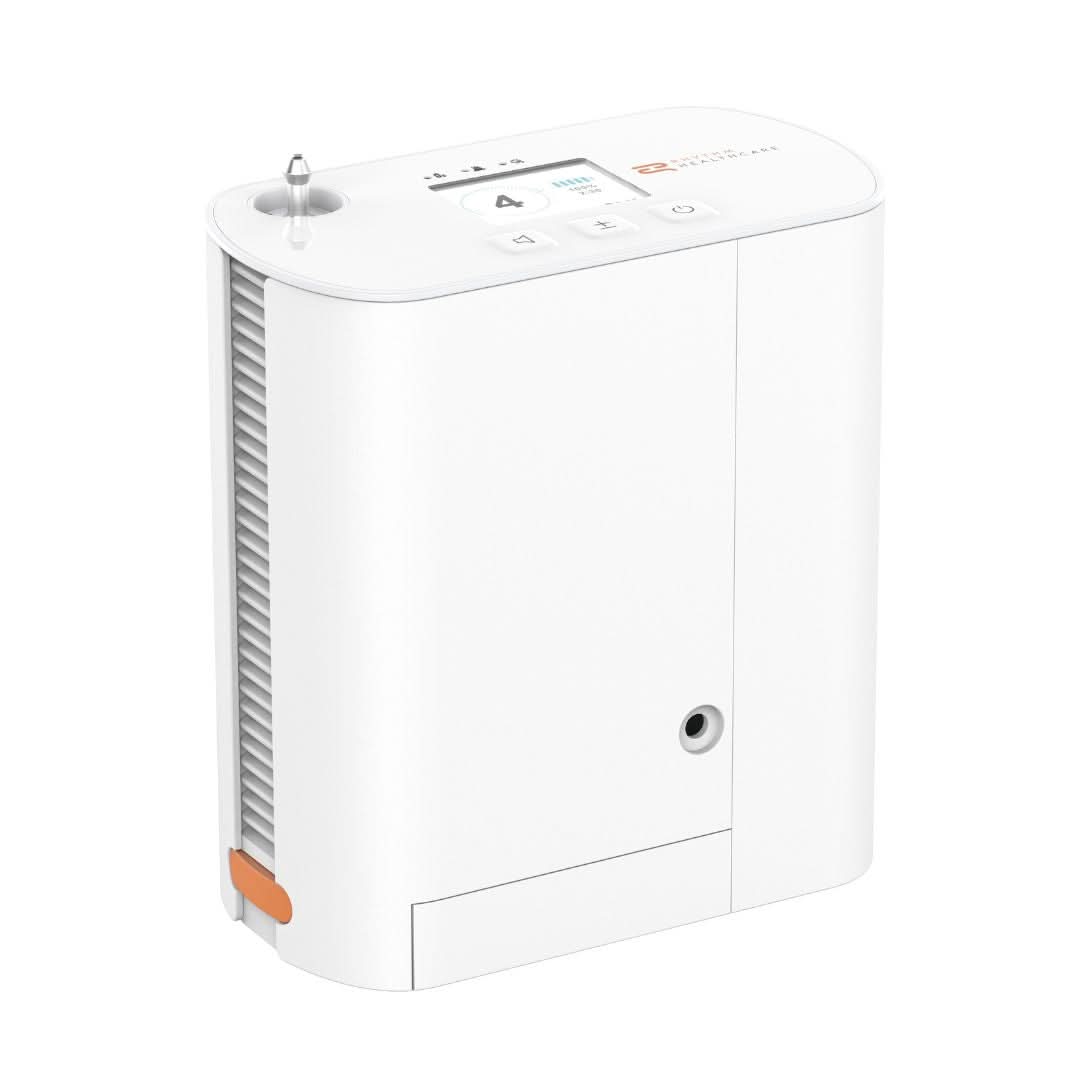 Compact and lightweight portable oxygen concentrator with various battery options, advanced adsorption sieve bed, and versatile power supply, perfect for travel and everyday use