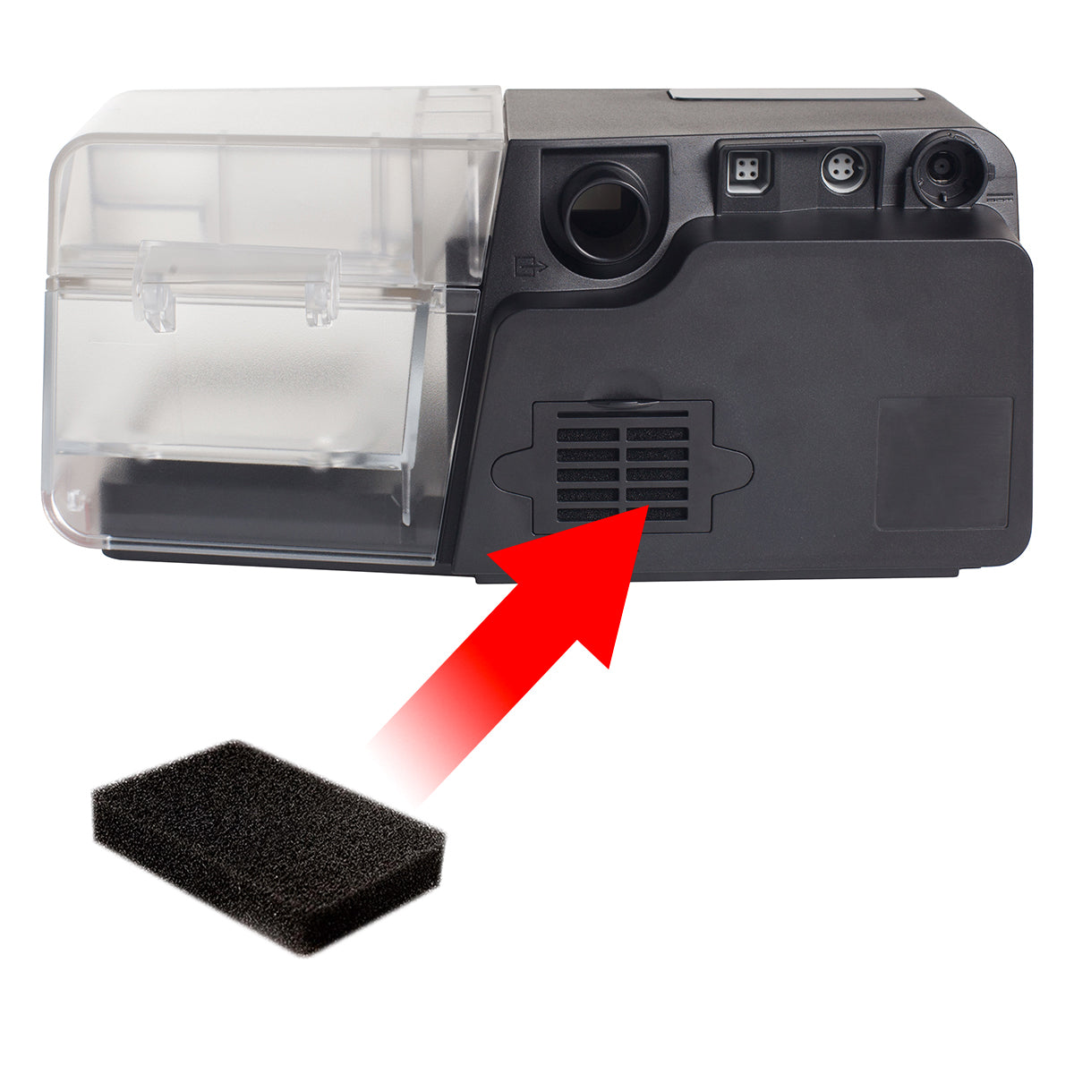 This Black Foam Pollen Filter from 3B React is designed for use with all Luna G3 Series CPAP and BiPAP machines. Foam pollen filters are reusable.