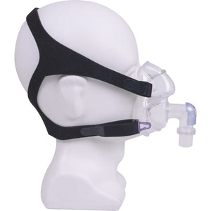 Roscoe Zzz-Mask Full Face CPAP Mask with Comfort Cushion - Lightweight silicone mask with dual 360° swivel ports, headgear, air vent holes, and quick release clips for easy removal and cleaning.