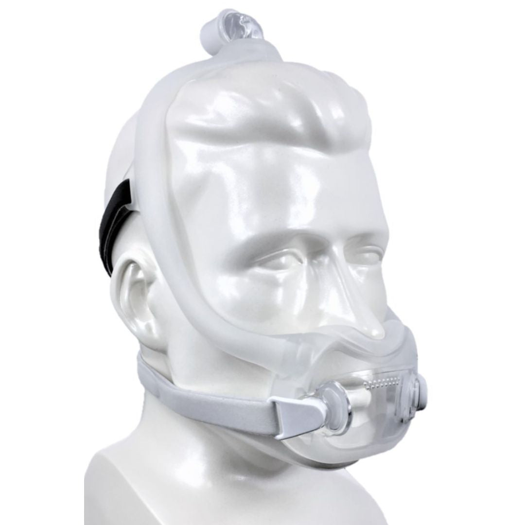 The Philips Respironics DreamWear Full Face CPAP /BiPAP Mask with Headgear is designed for those who breathe through their mouth while they sleep.  
